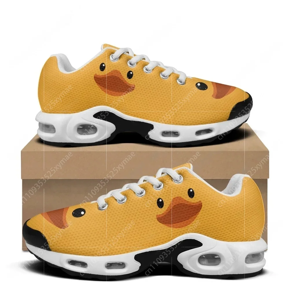 Yellow Men'S Fashion - Cartoon Niedliche Gelbe Enten-Muster Luftpolster-Sneaker Herren
