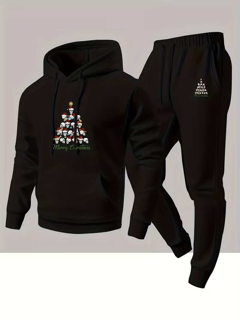 Mens Fashion Urban - Herren Herbst-Winter Weihnachts-Mode Zweiteiliges Set mit