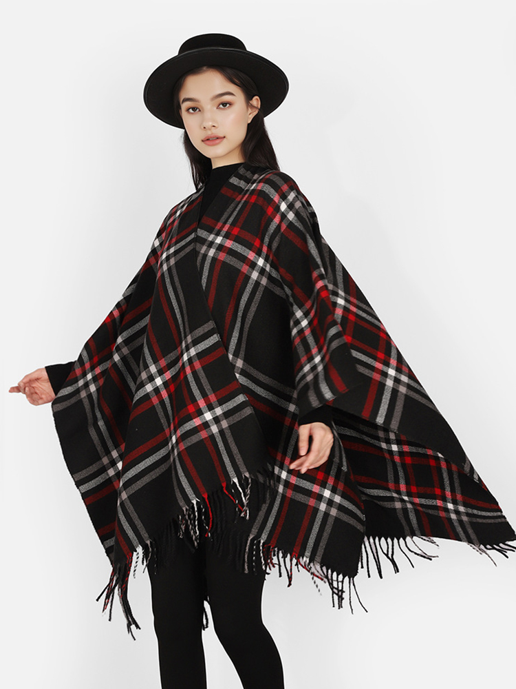 Mens Fashion Poncho - Winter Frauen Männer Schal Schichten Poncho
