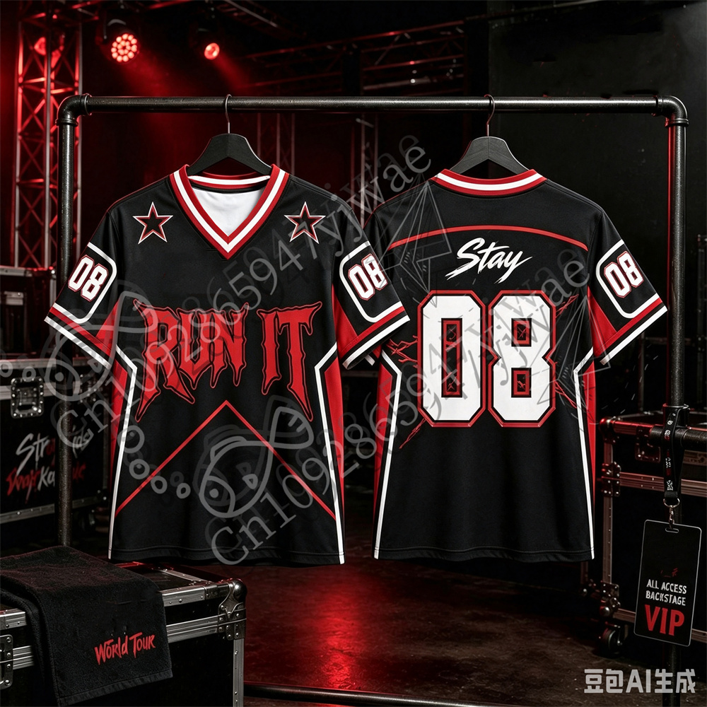 Men'S Fashion V Neck T Shirts - 2026 Run It Jersey Kpop Konzert