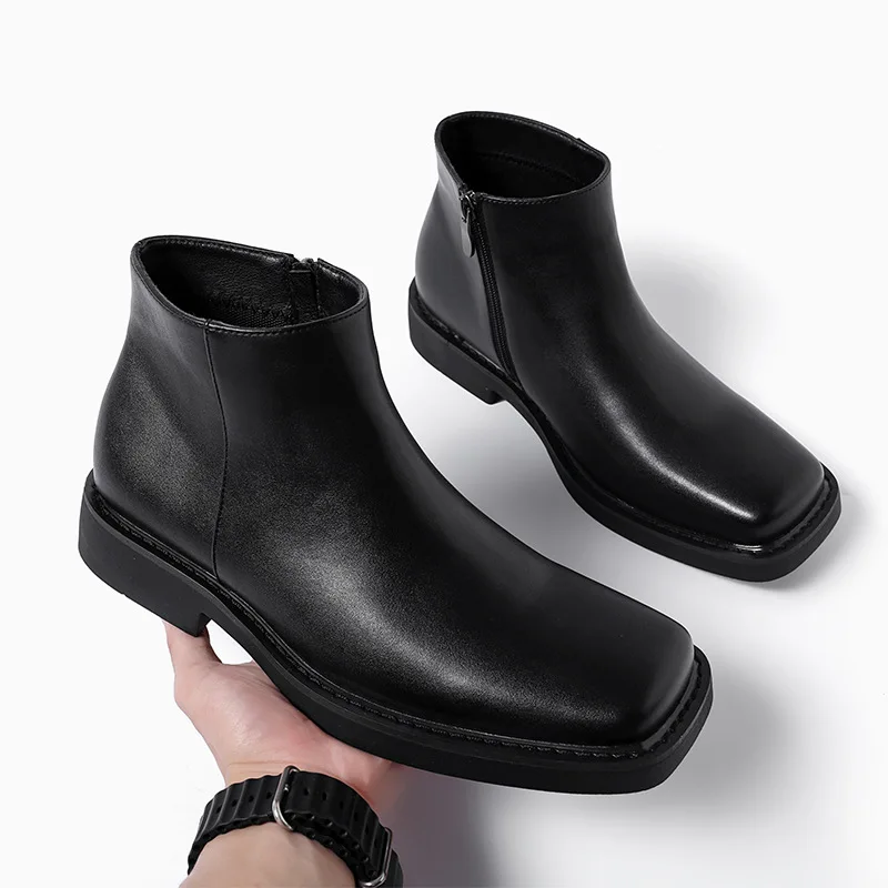 Men'S Fashion Old Money - Schwarz Neue Mode Männer Casual Leder