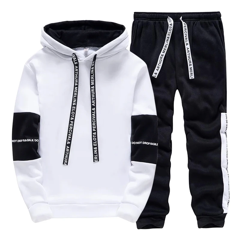 Mens Fashion Casual Outfits - Trainingsanzug für Herren Lässige Kapuzenpullover Outdoor-Sport