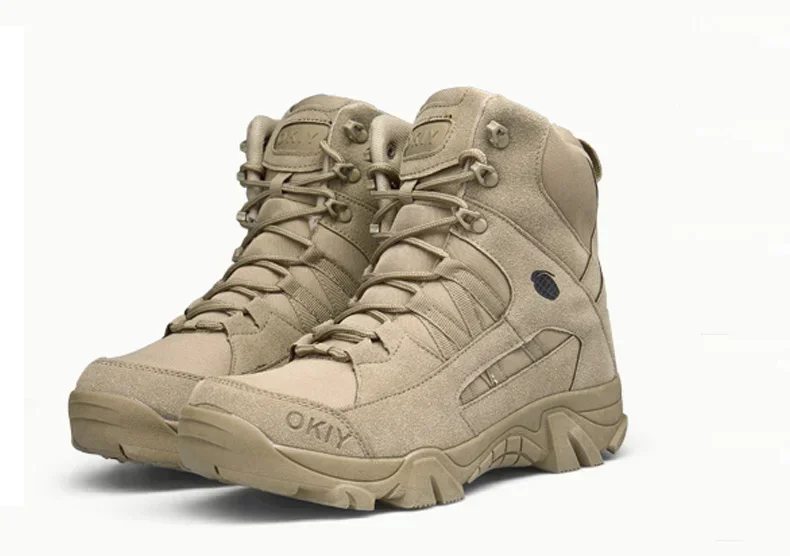 Mens Fashion Combat Boots - Outdoor-Leder-Wanderschuhe für Herren, Jagd, Arbeit, Sicherheit,