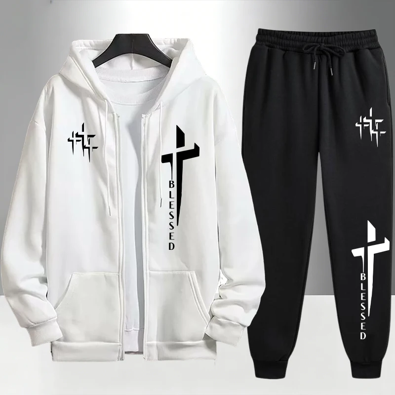 Mens Fashion Urban - Urban Casual Fashion Hoodies Outerwear Sets