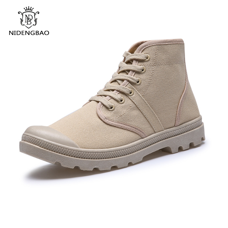 Mens Fashion Combat Boots - Männer Stiefel neue lässige Leinwand Schuhe