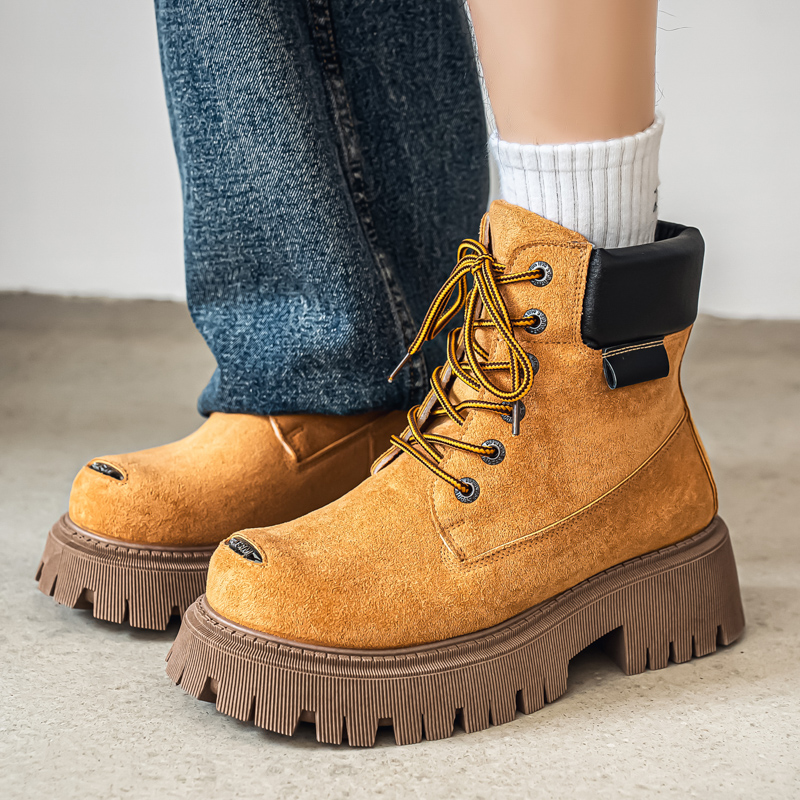 Fashion Men'S Boots - Klassische High-Top-Stiefel aus Leder für Herren,