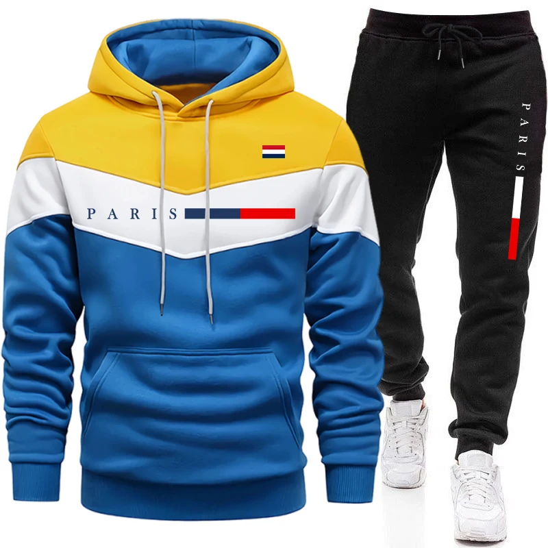 Mens Fashion Casual Outfits - Urban Casual Fashion Hoodie Sportswear Paris