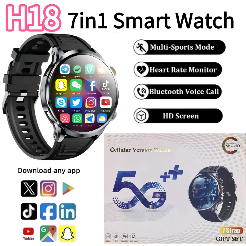 Mens Fashion Store - H18 Neue Android Smartwatch 4G LTE
