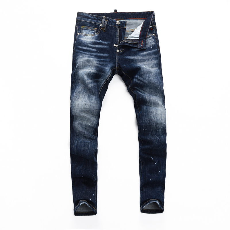 Jeans Shirt Fashion For Men - Designermode Neue Herrenjeans Faltenfarbe Punkte Faltenwäsche