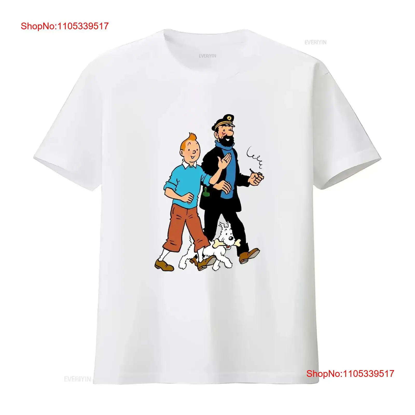 Men'S Fashion Old Money - Walking With Captain Haddock Comics T-Shirt