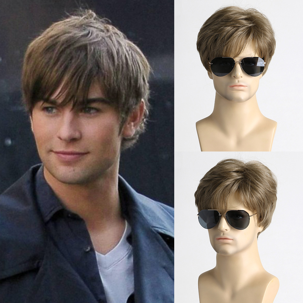 Men'S Fashion Looks 2026 - Synthetische Kurze Braune Perücke für Männer