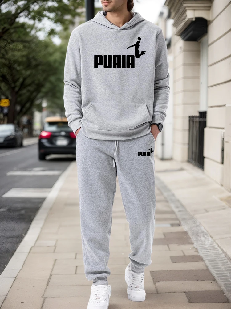 Mens Fashion Casual Outfits - Herren-Set/Hoodie/Hose 2026 Herbst Winter Lässiger Sport-Kapuzenpullover
