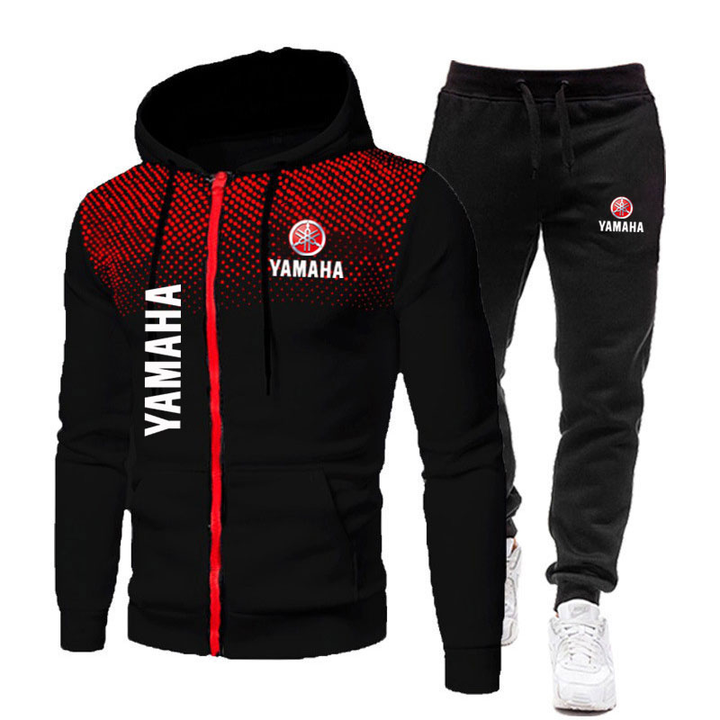 Men'S Spring Fashion - Yamaha Herren-Sets mit Logo-Print, modisch, lässig,