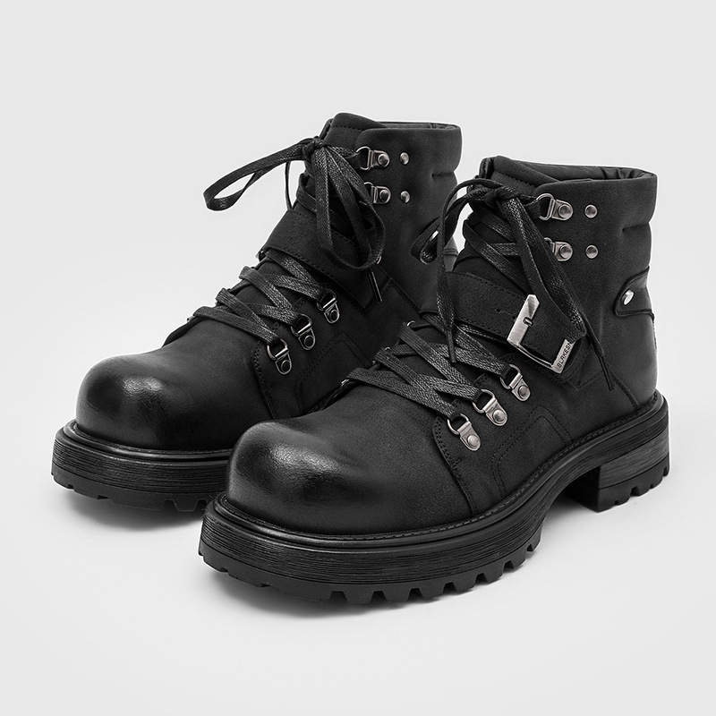 Fashion Men'S Boots - Marke Männer Leder Stiefel Motorrad Schnee