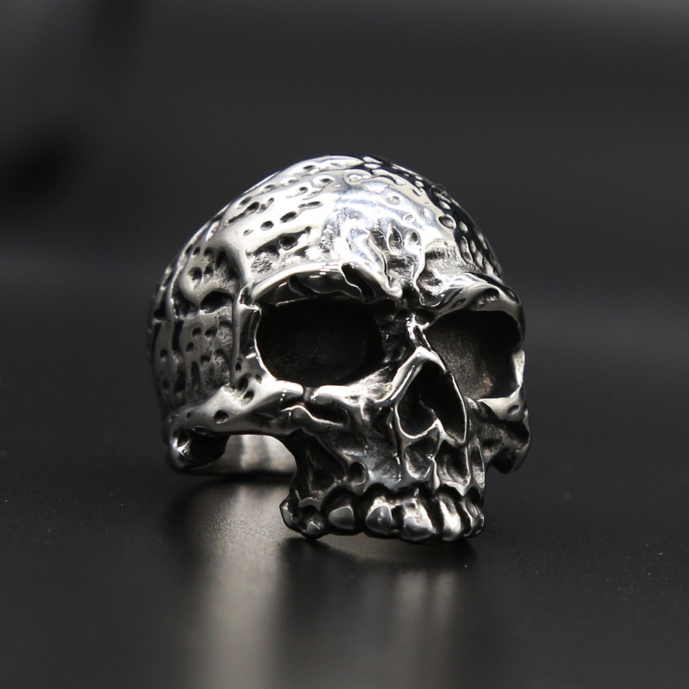 Mens Fashion Store - Gothic 316L Edelstahl Schädel Ring Schmuck