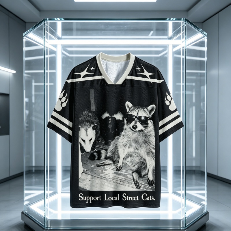 Men'S Fashion V Neck T Shirts - 2026 Sommer Mode Neu Lustiges Waschbär