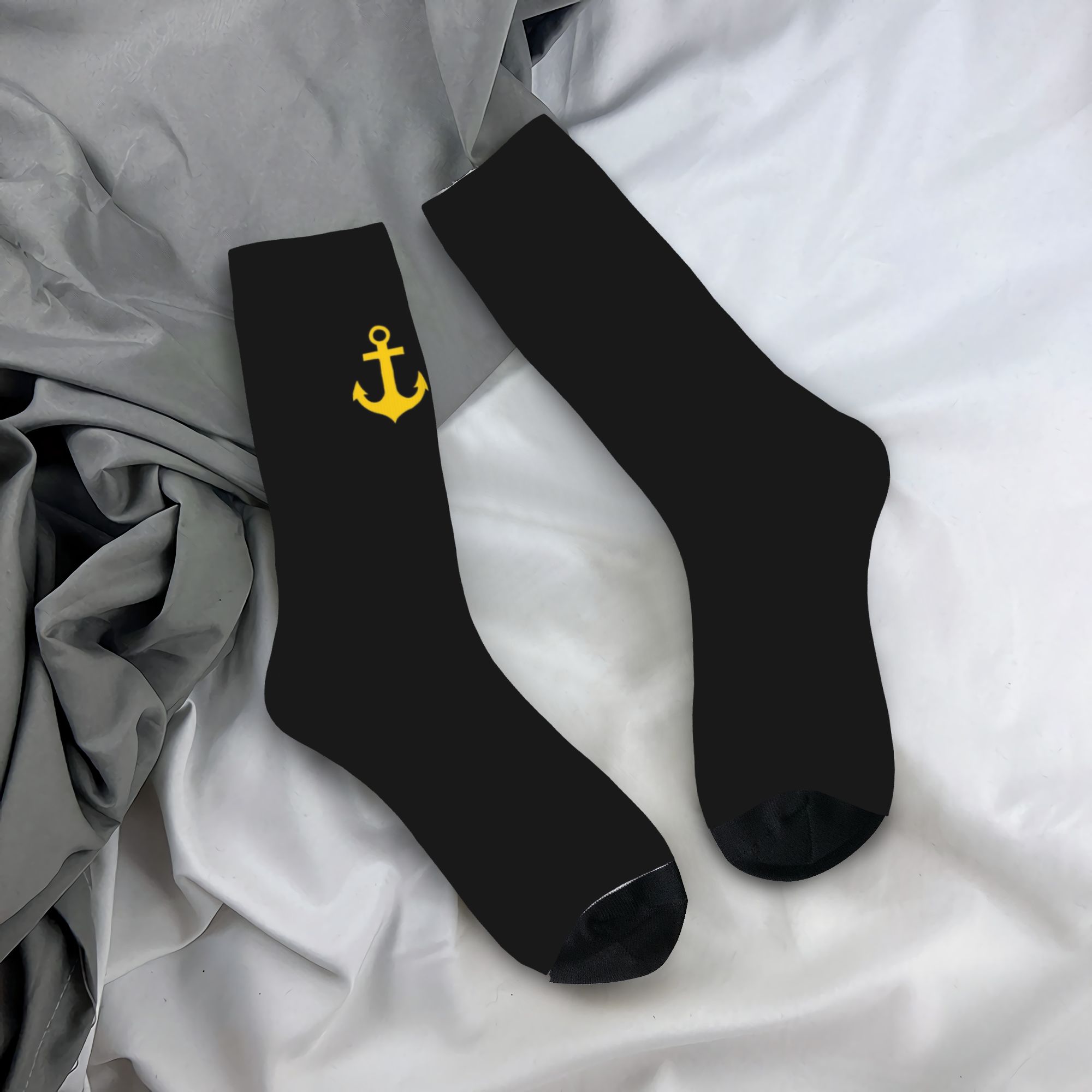 Men'S Fashion Logo - Maßgefertigte Gold-Anker Logo Herren Damen Crew