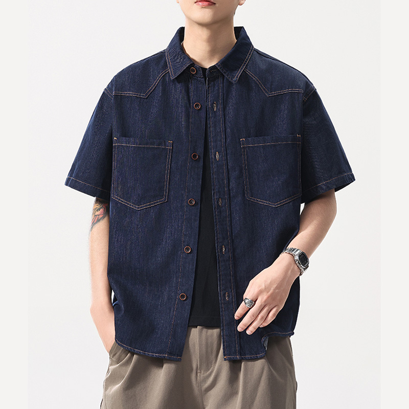 Jeans Shirt Fashion For Men - Sommer Leichte Dünne Denim Hemd Männer