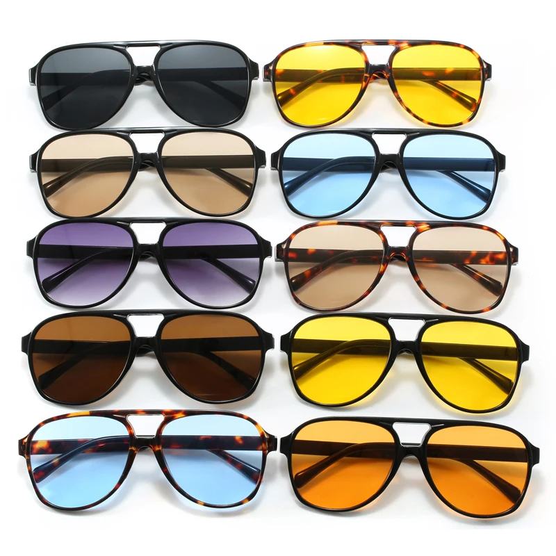 Yellow Men'S Fashion - Unisex-Mode-Sonnenbrille, UV400-Schutz, klassische 90er-Jahre-Sonnenbrille, gelbe Outdoor-Angelbrille