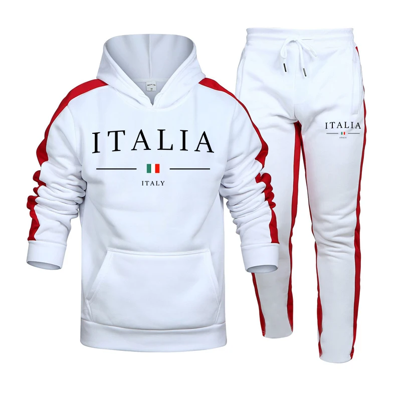 Mens Fashion Casual Outfits - Herren Trainingsanzug 2-teiliges Set Modischer Freizeit-Sweatshirt-Outfit
