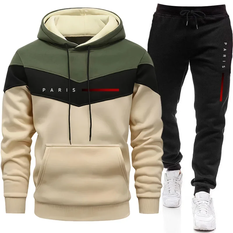 Mens Fashion Casual Outfits - Paris Fashion Herren-Hoodie-Set Täglicher Casual Sport
