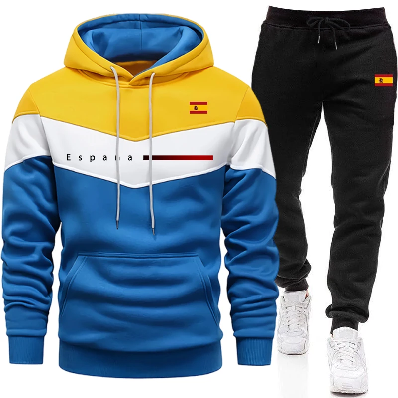 Mens Fashion Casual Outfits - Herbst-Winter Täglicher Freizeit-Sportanzug Outdoor-Komfort Hoodie-Outfit Spanische