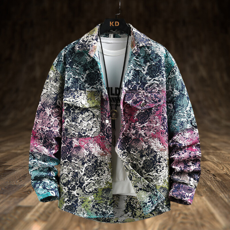 Jeans Shirt Fashion For Men - Frühling männer Luxus Denim Jacke Lange
