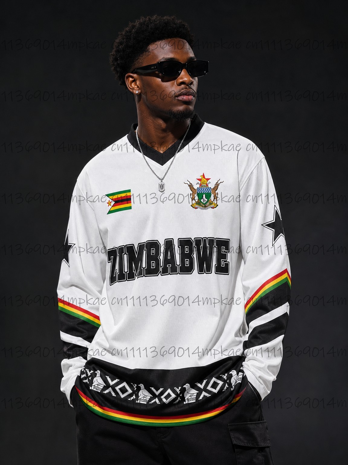 Men'S Spring Fashion - Herbstliches Herren-T-Shirt mit V-Ausschnitt und Langen