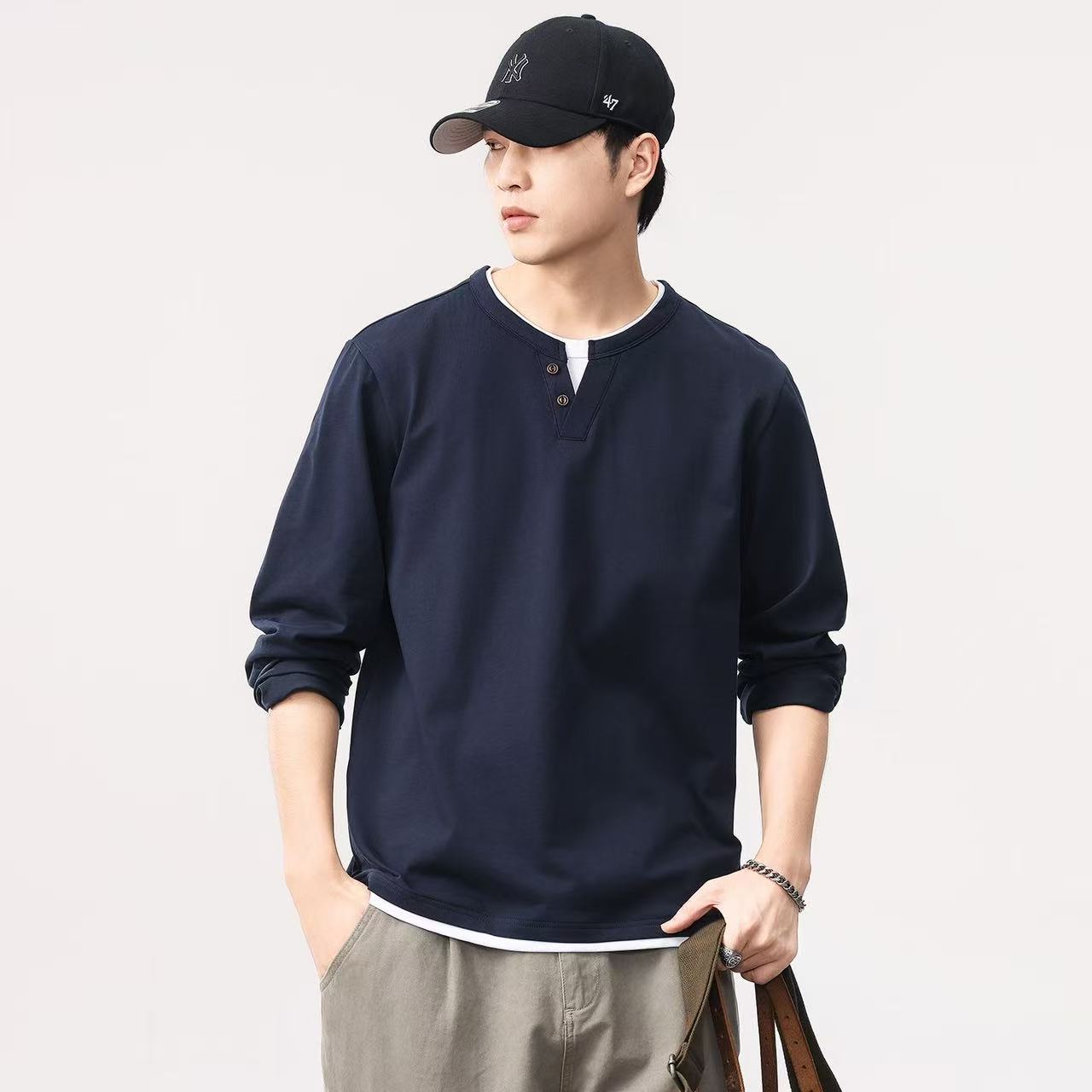 Men'S Spring Fashion - Neues Frühlings- und Herbst-Herrenhemd mit langen
