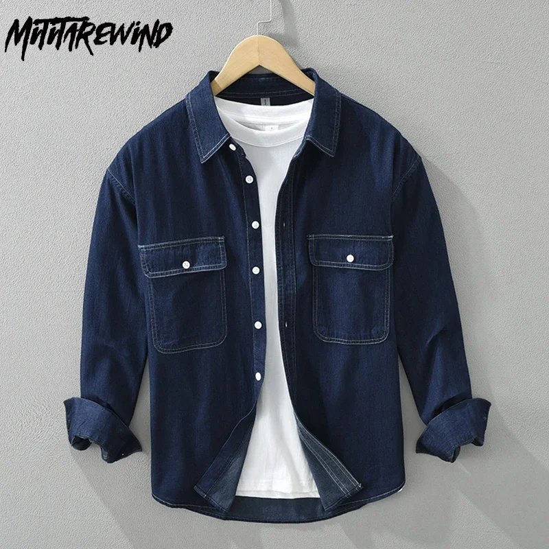 Korean Fashion Männer Denim Sh – Jeans Shirt Fashion For Men Bewertung und Preis