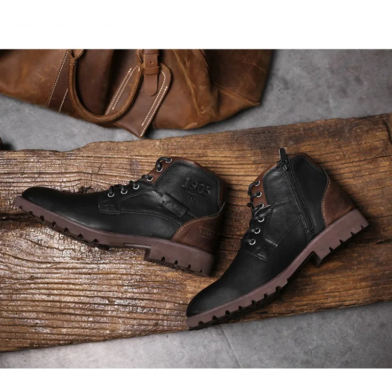 Leder Männer Stiefeletten Plus – Mens Fashion Combat Boots Bewertung und Preis