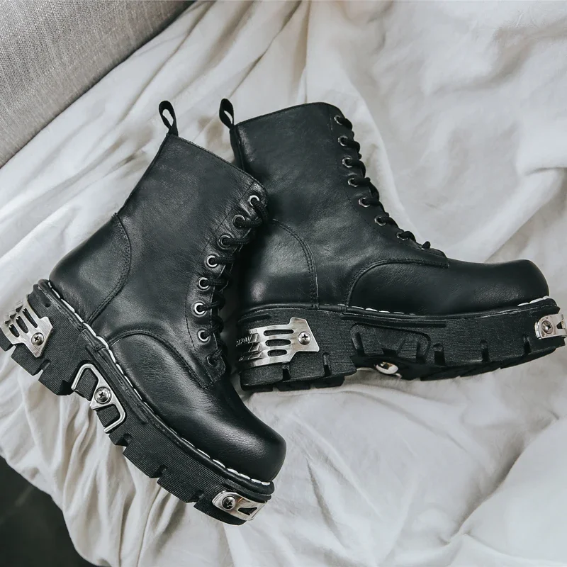 Neue Modische Punk Herren Echt – Mens Fashion Combat Boots Bewertung und Preis