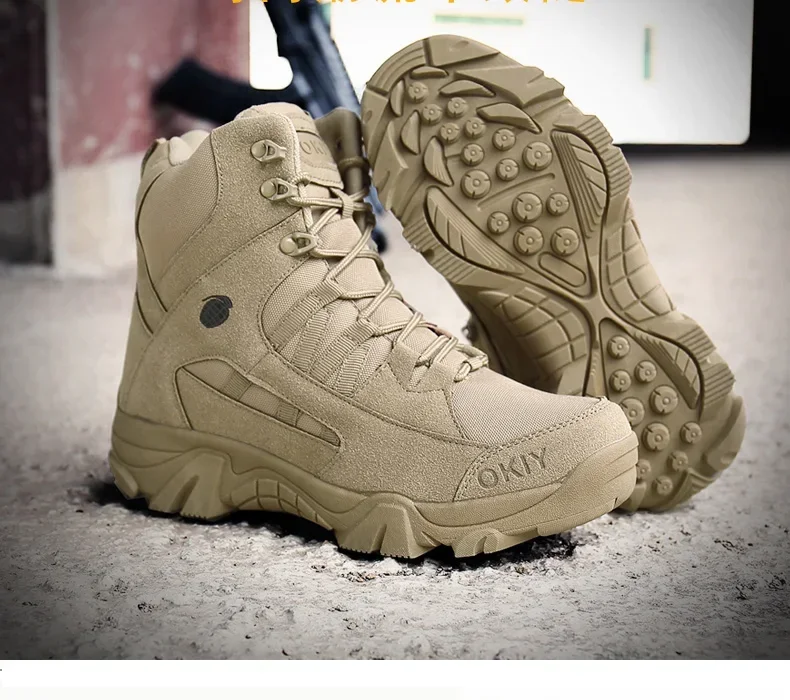 Outdoor-Leder-Wanderschuhe für – Mens Fashion Combat Boots Bewertung und Preis
