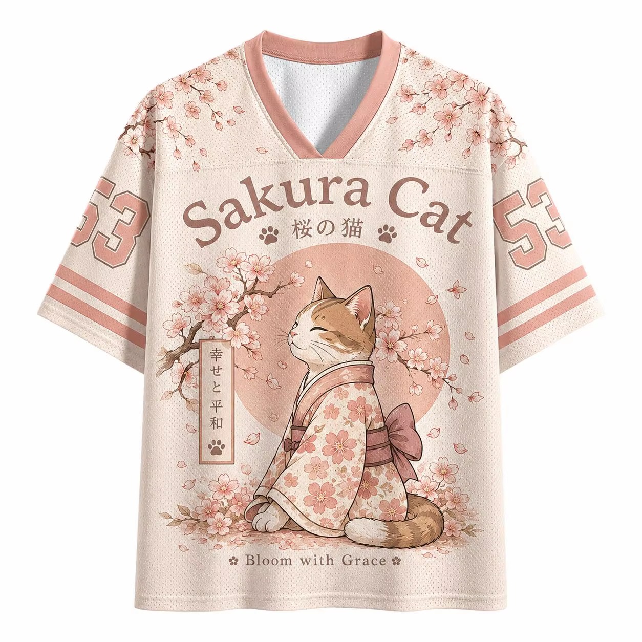 Sakura-Baum Katzen-T-Shirt 202 – Men'S Fashion V Neck T Shirts Bewertung und Preis