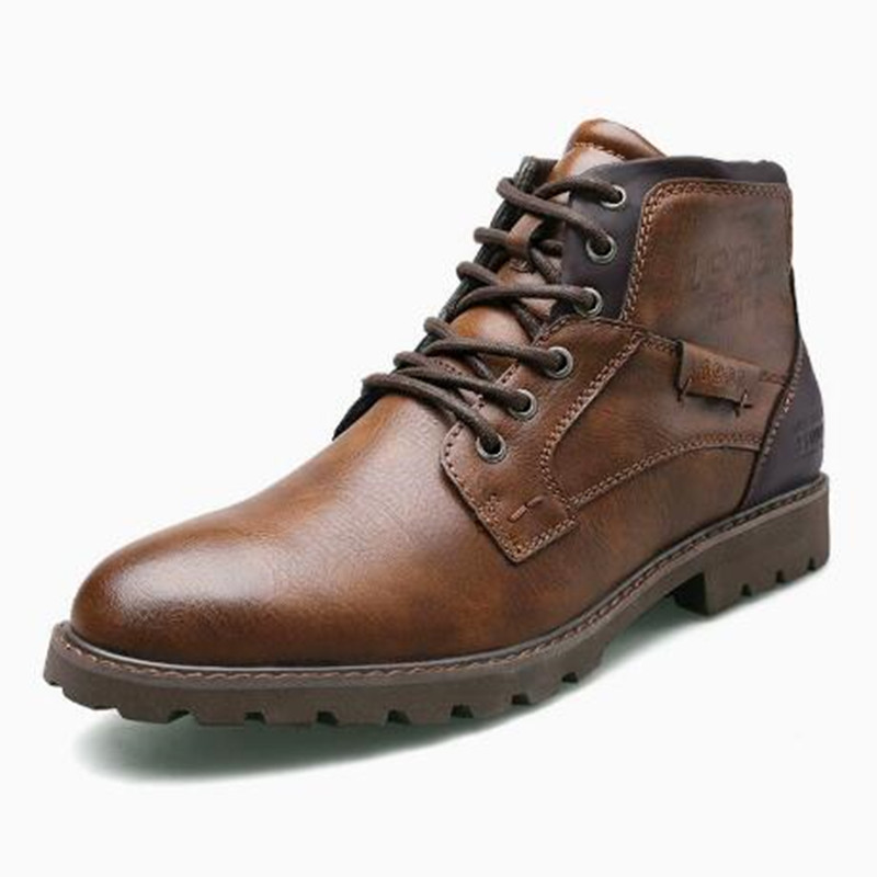Leder-Herren-Stiefeletten in Ü – Mens Fashion Combat Boots Bewertung und Preis
