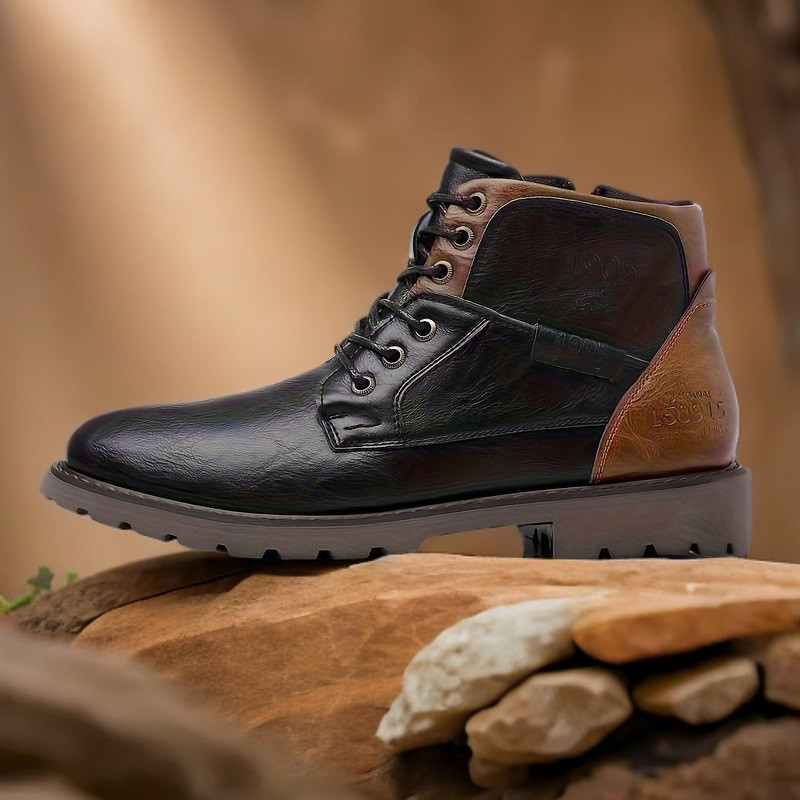 Leder-Herren-Stiefeletten in Ü – Mens Fashion Combat Boots Bewertung und Preis