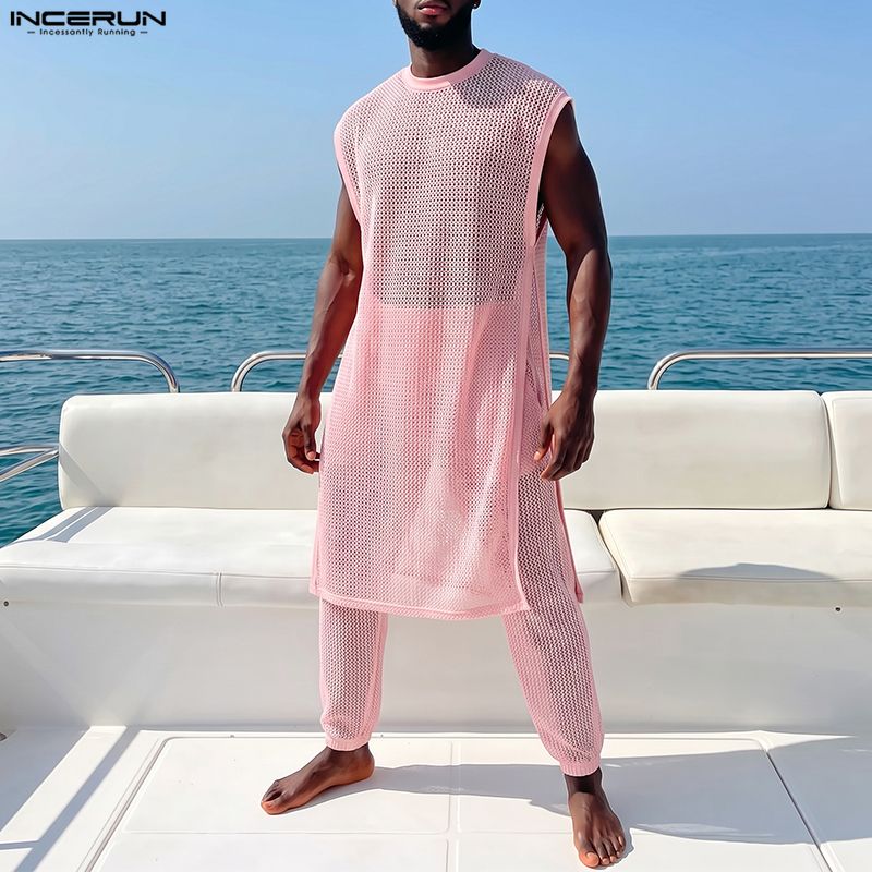 INCERUN Herren-Sets: Transpare – Mens Fashion Summer Bewertung und Preis
