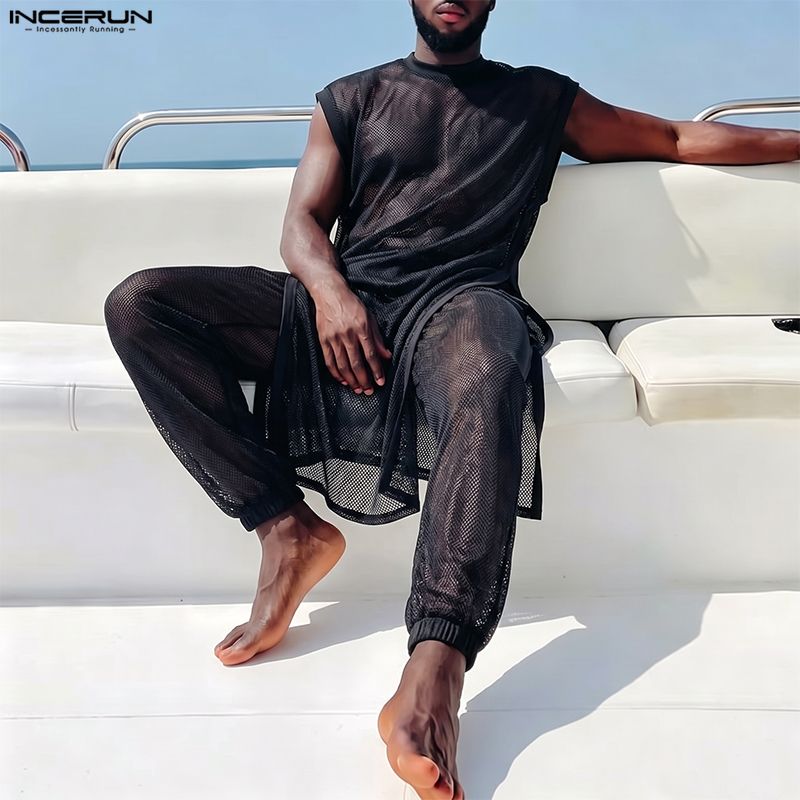 INCERUN Herren-Sets: Transpare – Mens Fashion Summer Bewertung und Preis