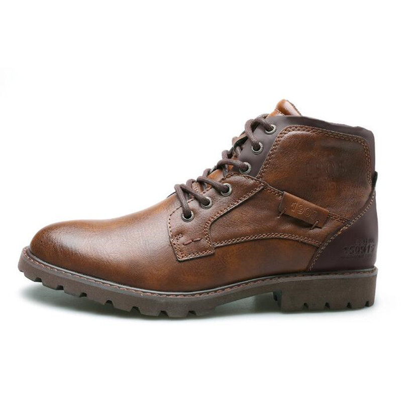 Leder-Herren-Stiefeletten in Ü – Mens Fashion Combat Boots Bewertung und Preis