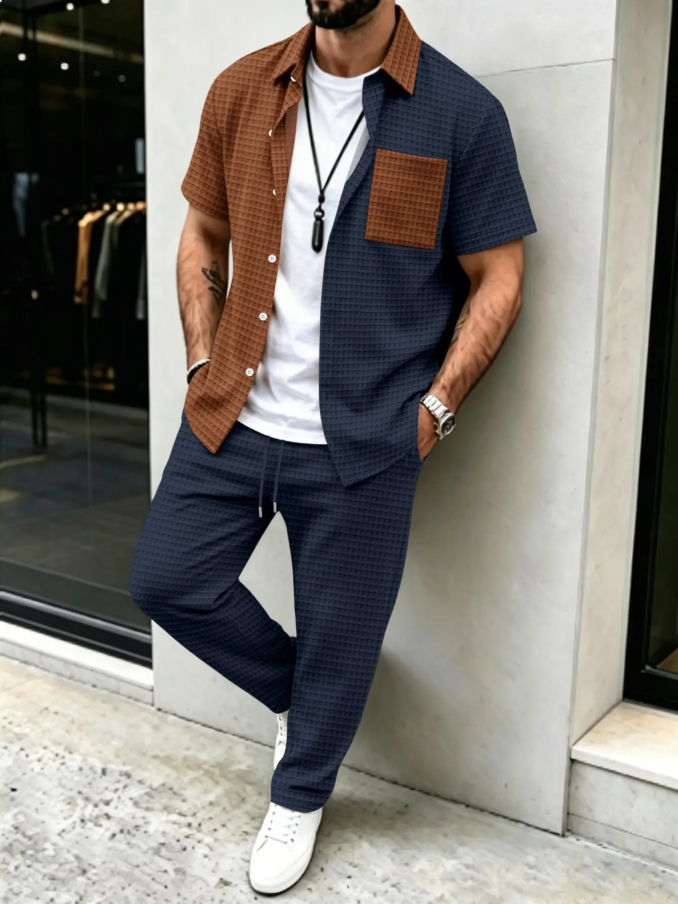 Herren-Set mit Waffelmuster-He – Men'S Spring Fashion Bewertung und Preis