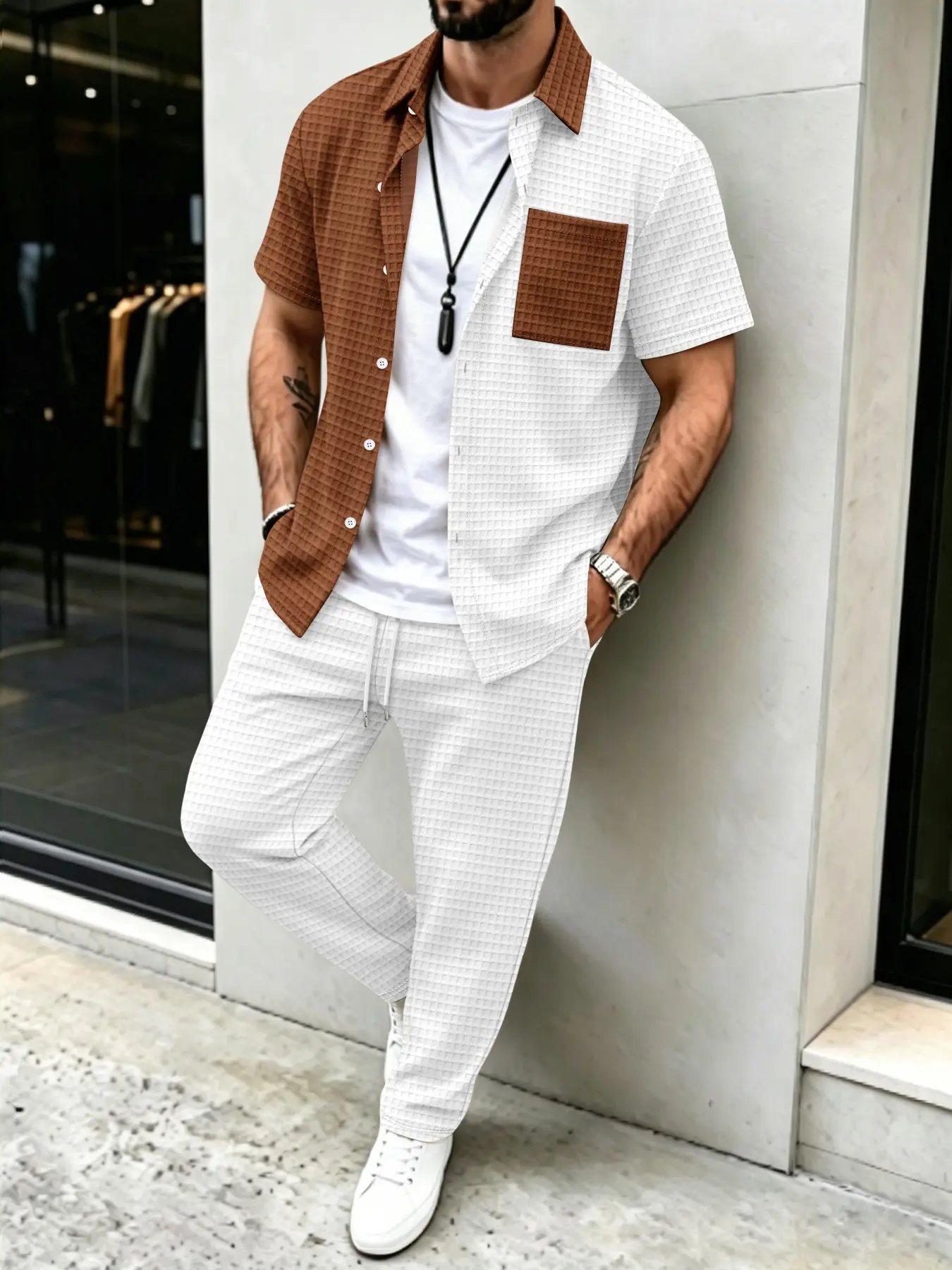 Herren-Set mit Waffelmuster-He – Men'S Spring Fashion Bewertung und Preis