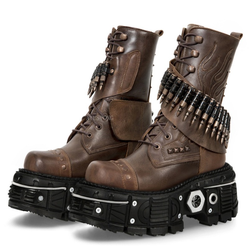 Mode Neue Dicke Sohle Niet Kug – Mens Fashion Combat Boots Bewertung und Preis