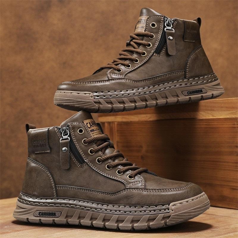 Herren Leder High-Top Stiefele – Fashion Men'S Boots Bewertung und Preis