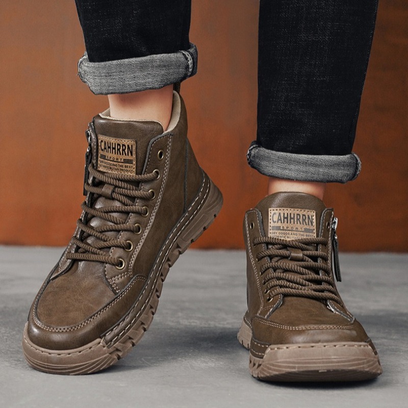 Herren Leder High-Top Stiefele – Fashion Men'S Boots Bewertung und Preis