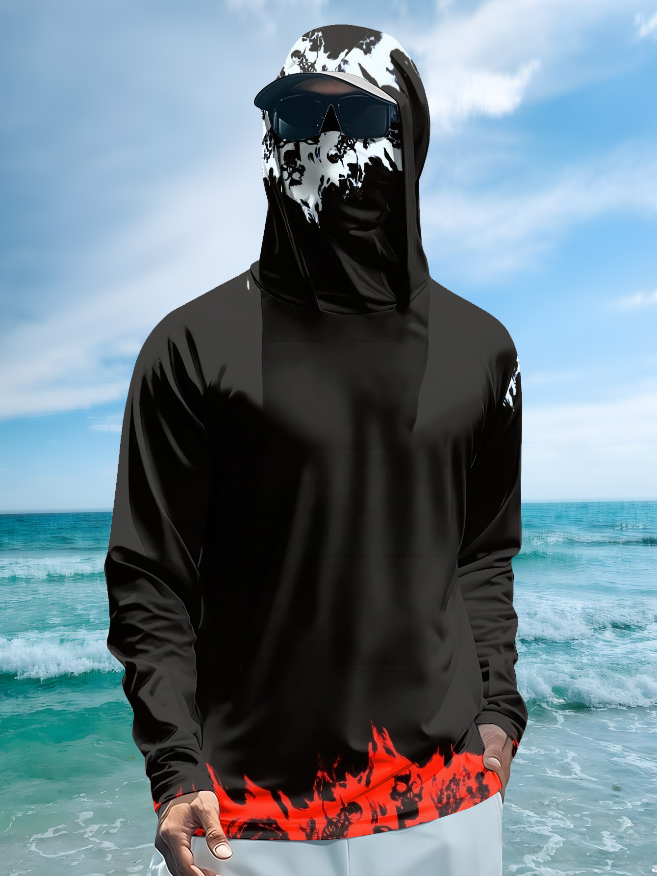 Herren Angelhemd mit Kapuze, l – Mens Fashion Summer Bewertung und Preis