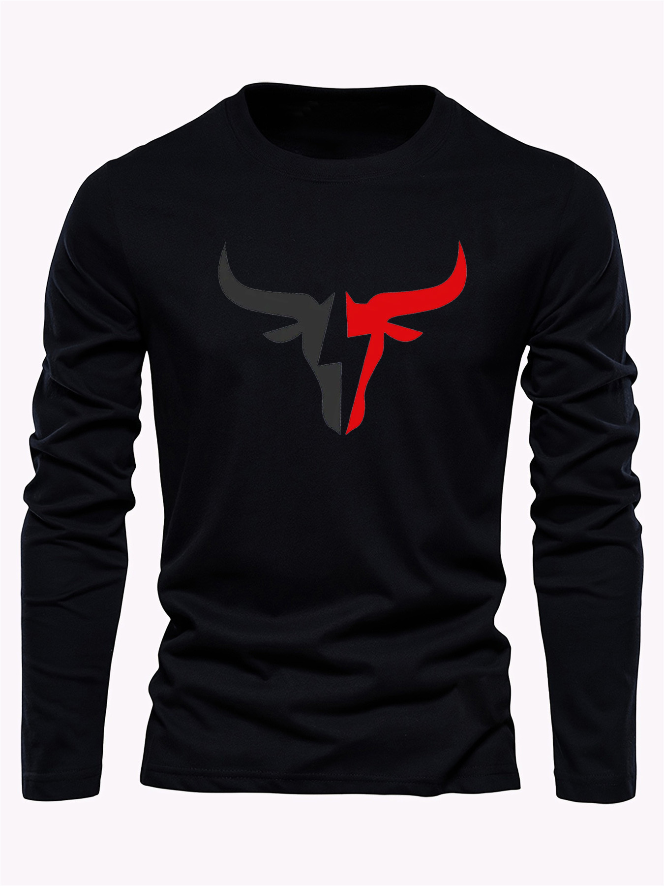 Einfarbiges Herren-Langarm-T-S – Mens Fashion Summer Bewertung und Preis