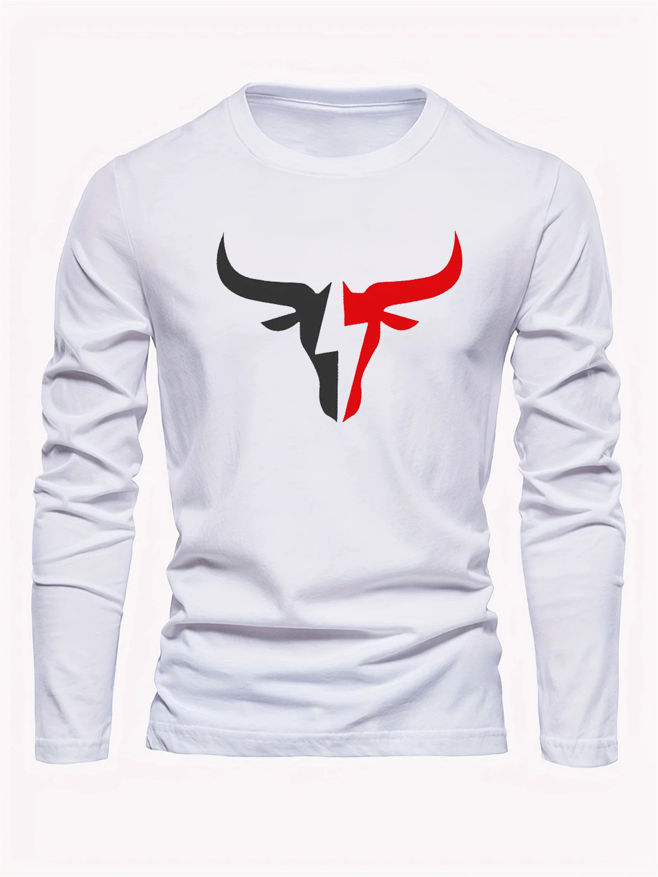 Einfarbiges Herren-Langarm-T-S – Mens Fashion Summer Bewertung und Preis