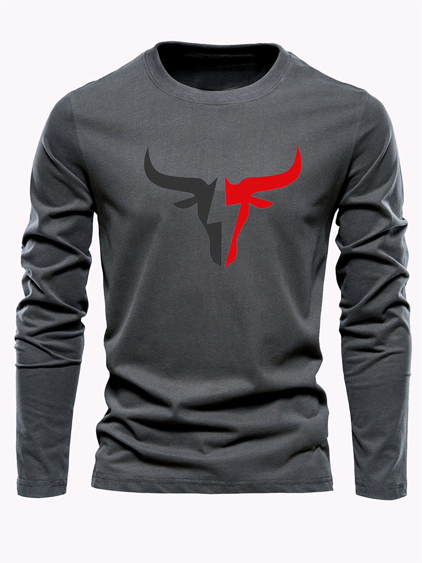 Einfarbiges Herren-Langarm-T-S – Mens Fashion Summer Bewertung und Preis