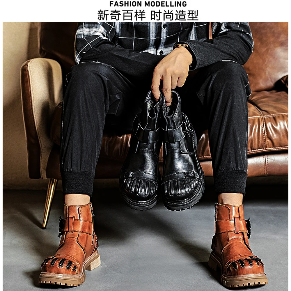Neue Modische Herren Echtleder – Mens Fashion Combat Boots Bewertung und Preis