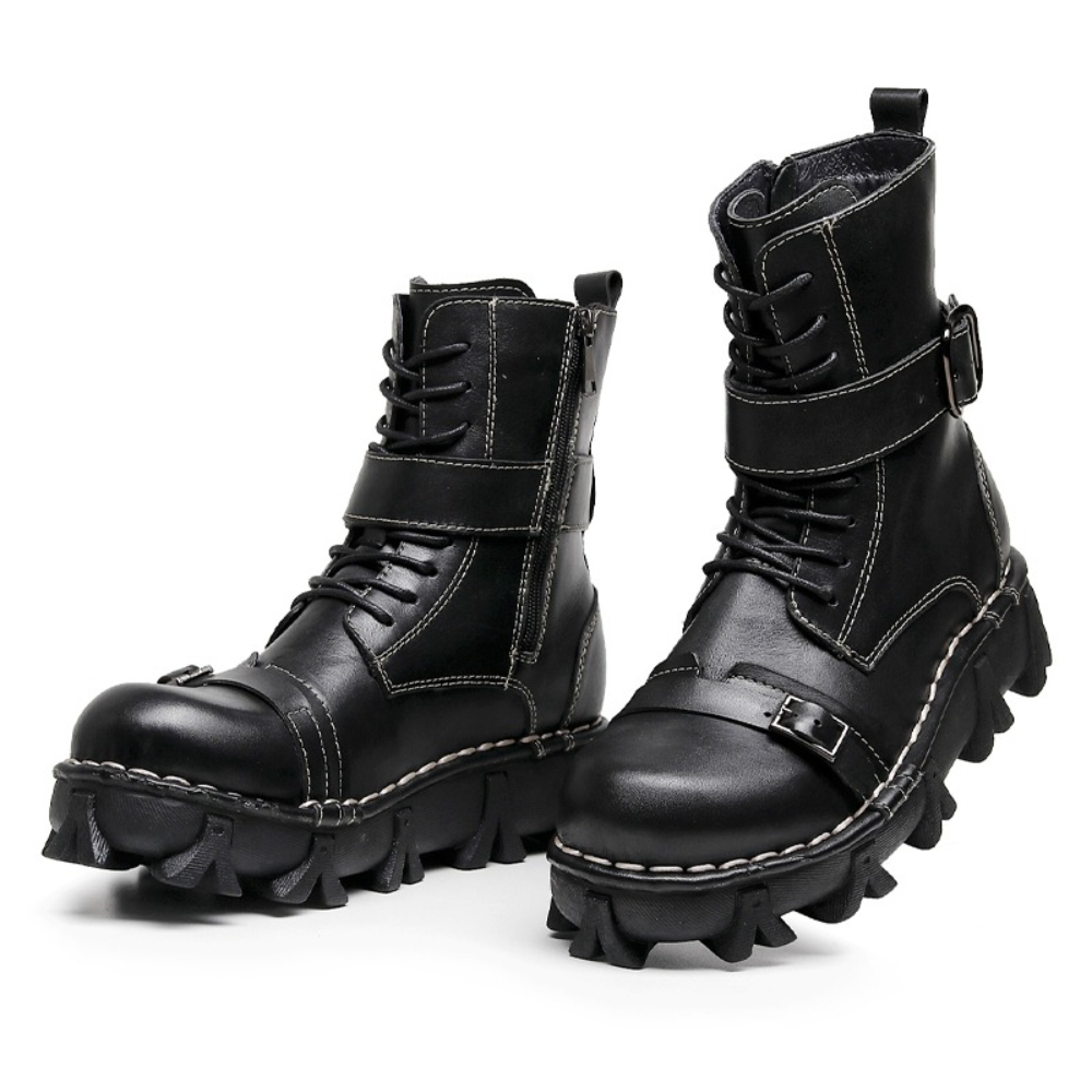 Mode männer Echte Leder Motorr – Mens Fashion Combat Boots Bewertung und Preis